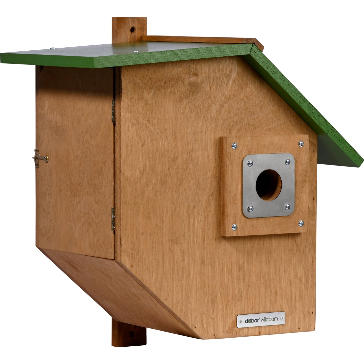 Detailansicht des LUXUS-VOGELHAUS® Nistkastens – ideal für Blaumeisen, Kohlmeisen, und Spatzen.