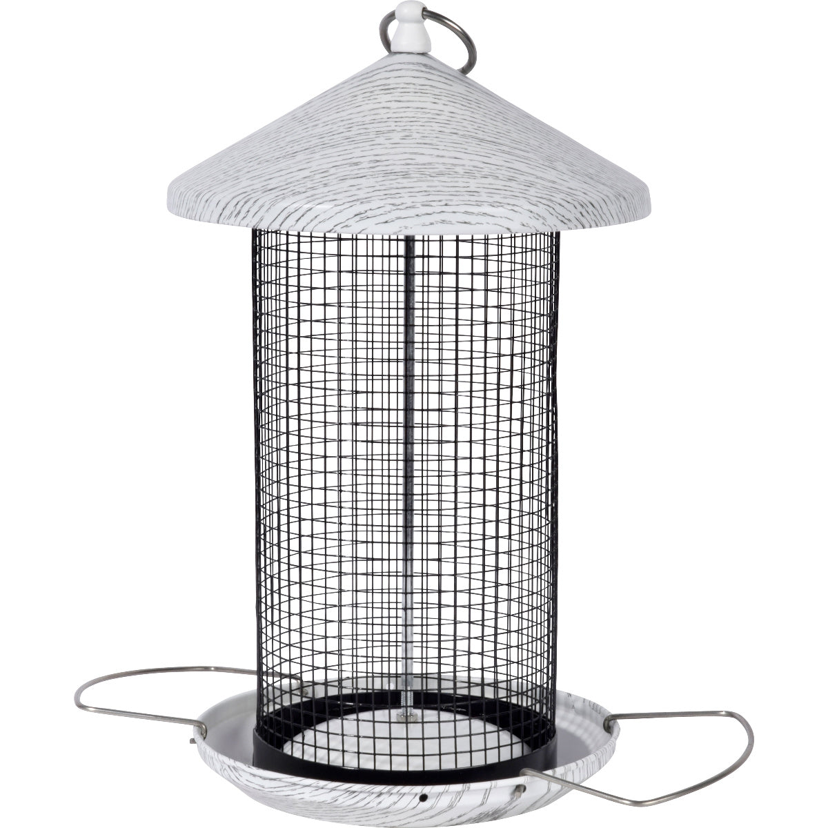 Futtersäule "Smooth" aus wetterfestem Metall für Nüsse und Kerne