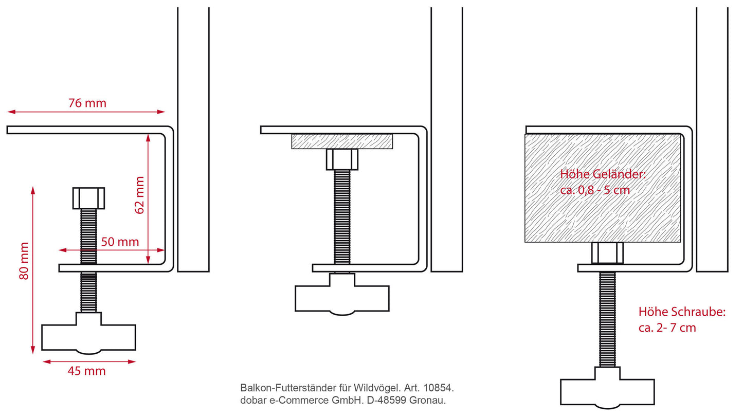 Art. 10854 - Balkon-Futterständer "Vogelbaum" | Metall