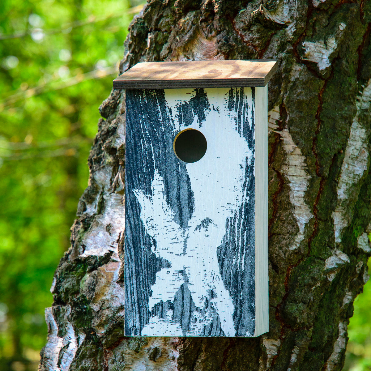 Vogelhaus mit abnehmbarer Befestigungsleiste für einfache Reinigung