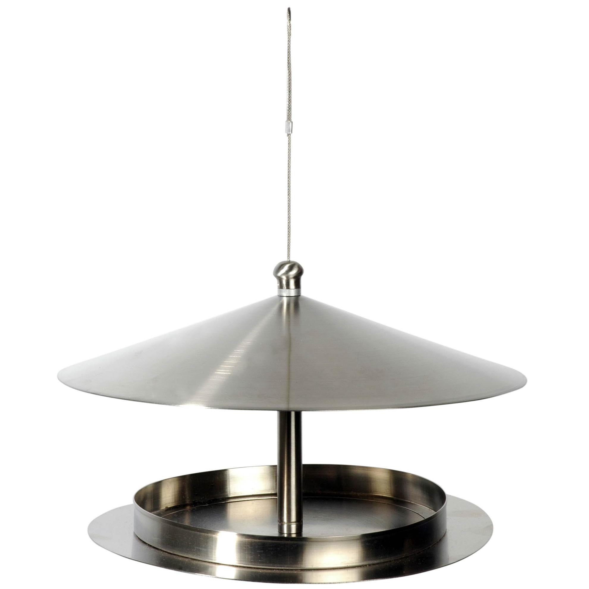 LicusDesign Vogelhaus Edelstahl - Wetterfeste Vogelfutterstation Zum Aufhängen