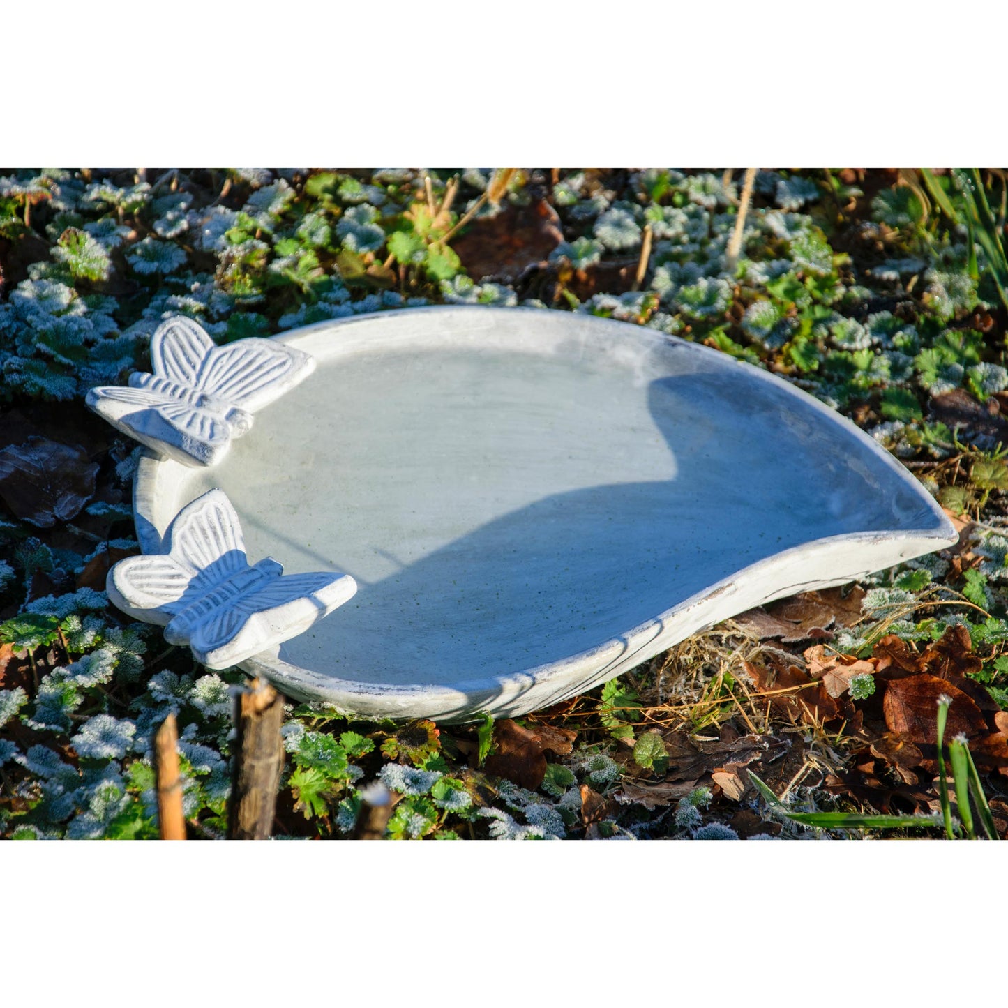 Art. 12981e - Vogeltränke "Foglia" aus Keramik | Weiß