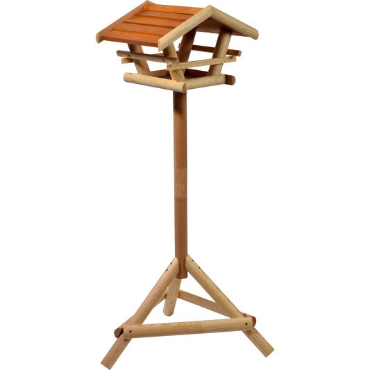 Wetterfest lasiertes Vogelhaus "Berni" aus FSC®-zertifiziertem Holz, ideal für Vogelfütterung auf Terrasse und im Garten.