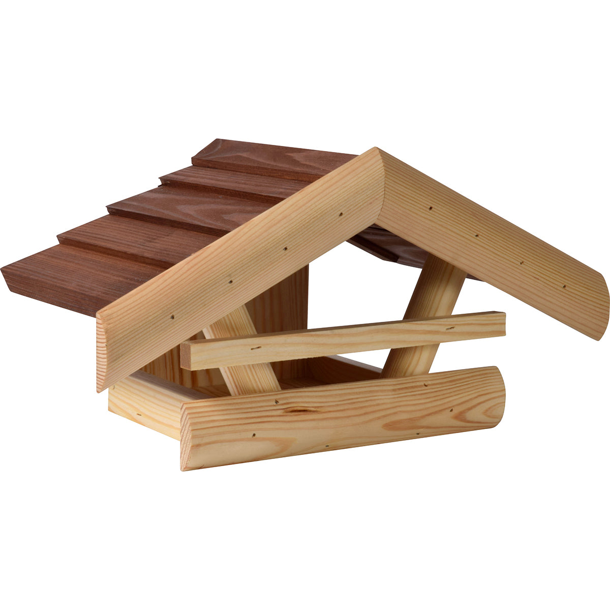 Art.21308FSCe - Kleines Vogelhaus zum Aufhängen, Futterstation für Wildvögel, Braun