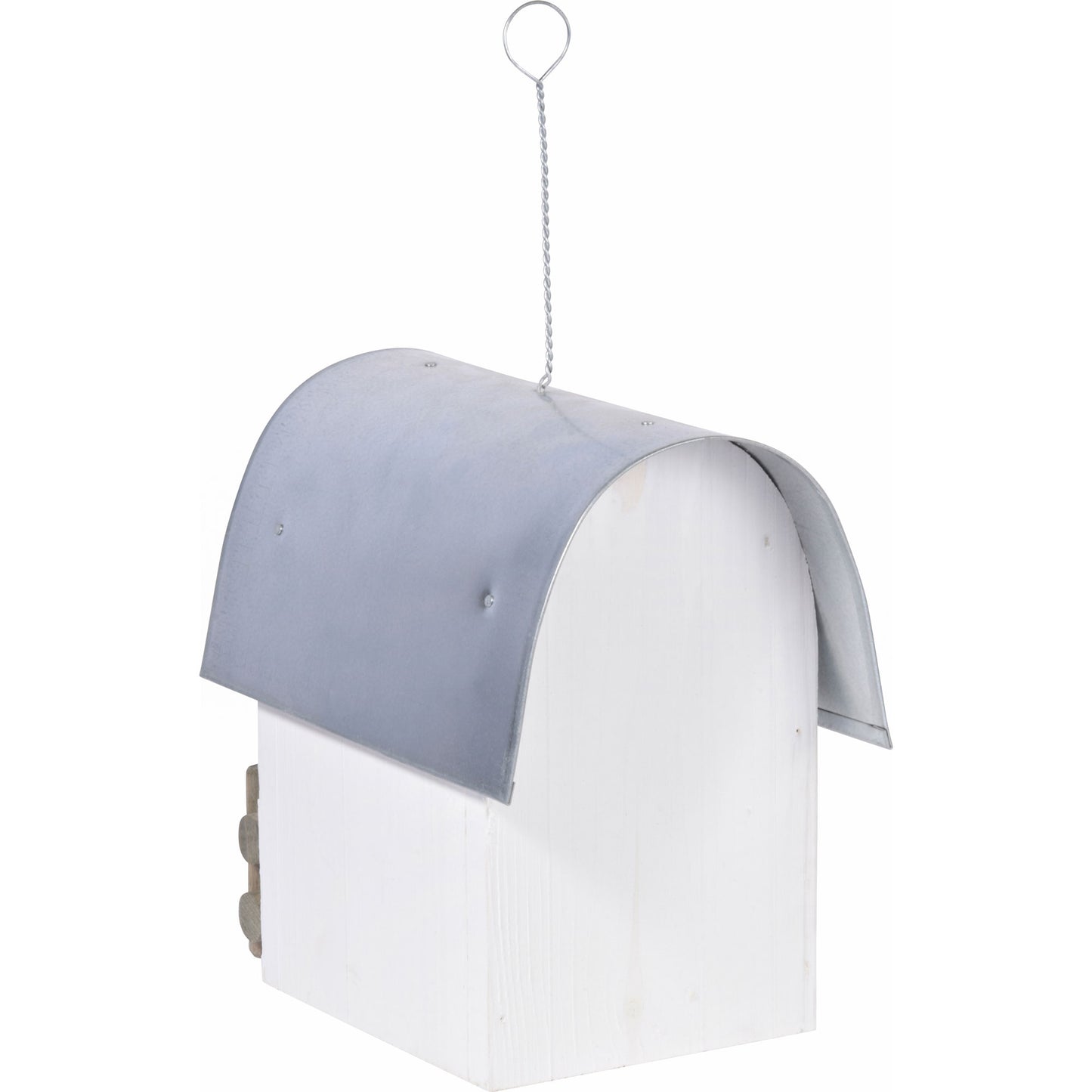 Art. 22313FSCe - Nistkasten "Rundhaus" mit Alu-Dach | Elfenbein - Luxus-Vogelhaus.de