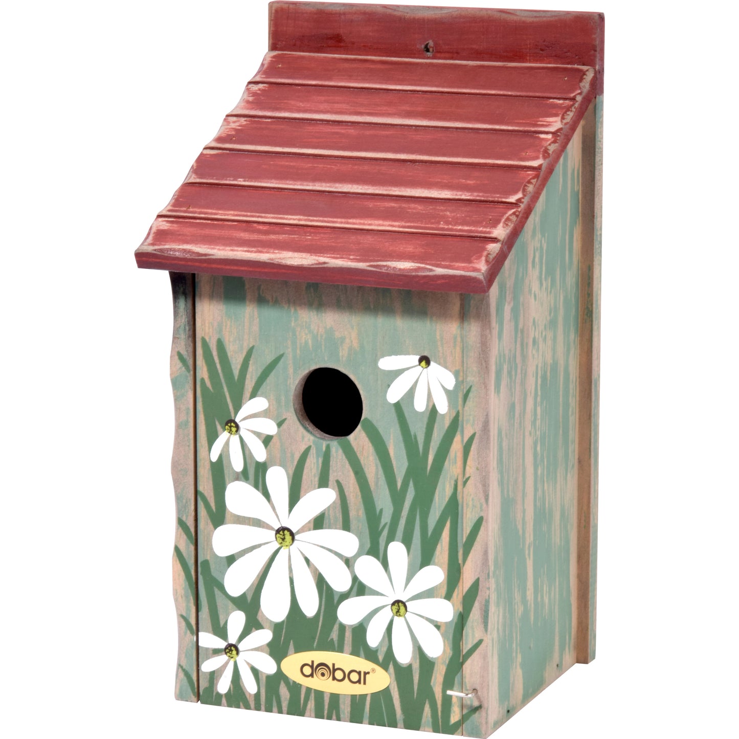 Art. 22371FSCe - Bunter Nistkasten mit Blumenmuster - Rot