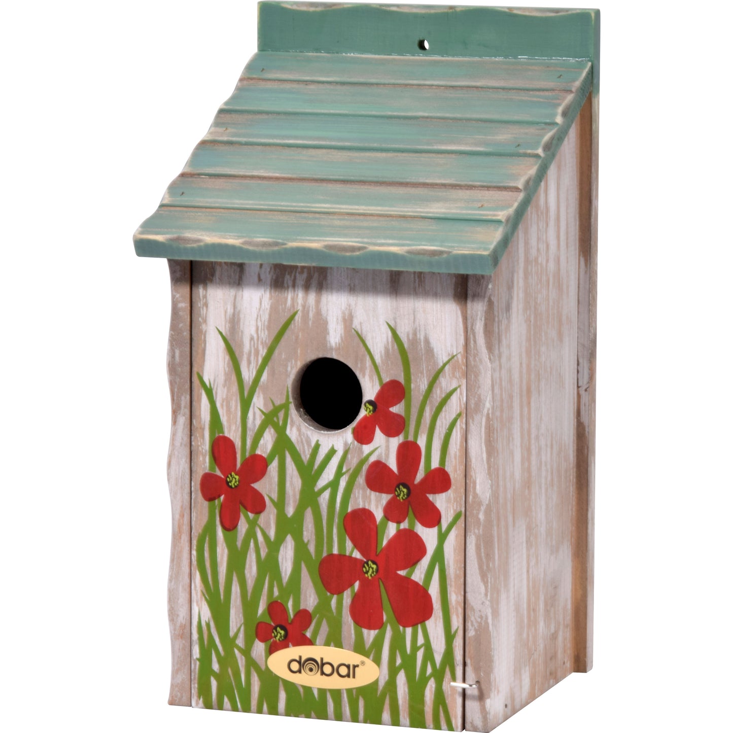 Art. 22372FSCe - Bunter Nistkasten mit Blumenmuster - Grün