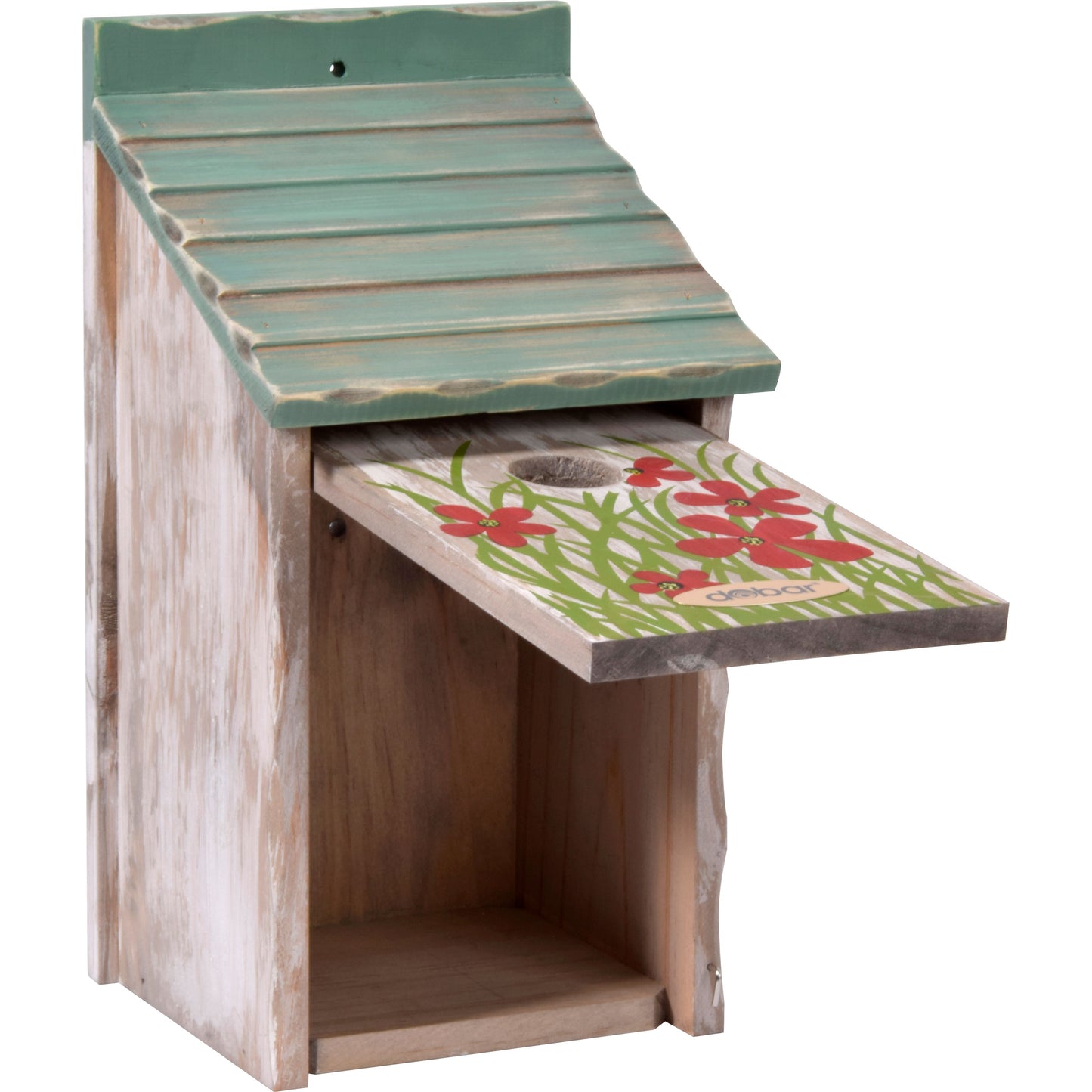 Art. 22372FSCe - Bunter Nistkasten mit Blumenmuster - Grün