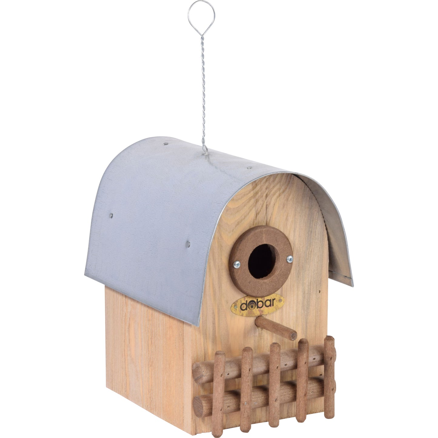 Art. 22513FSCe - Nistkasten "Rundhaus" mit Alu-Dach | Bernstein - Luxus-Vogelhaus.de