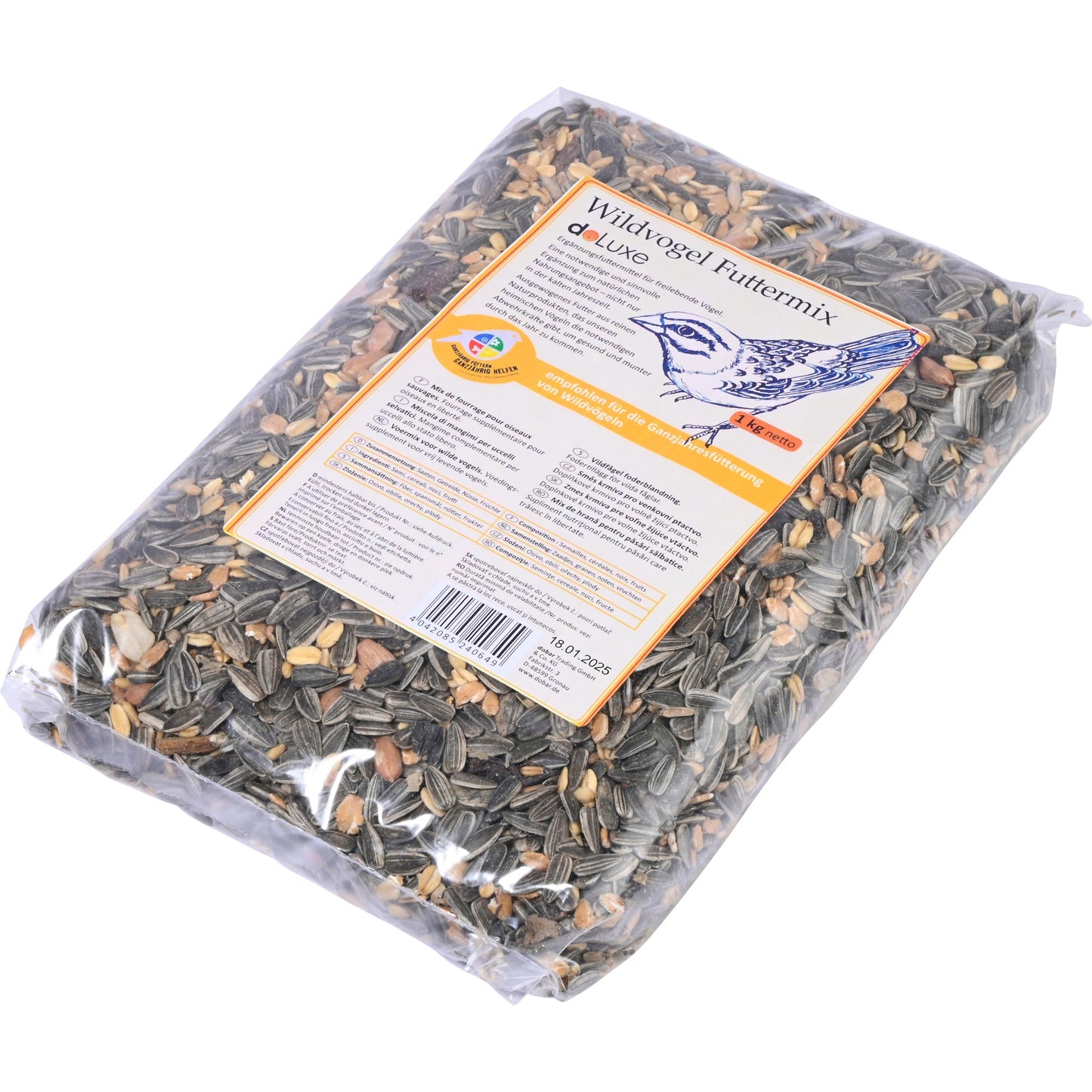 7 kg Wildvogelfutter mit Saaten und Nüssen – Perfekt für die Fütterung einheimischer Vögel.