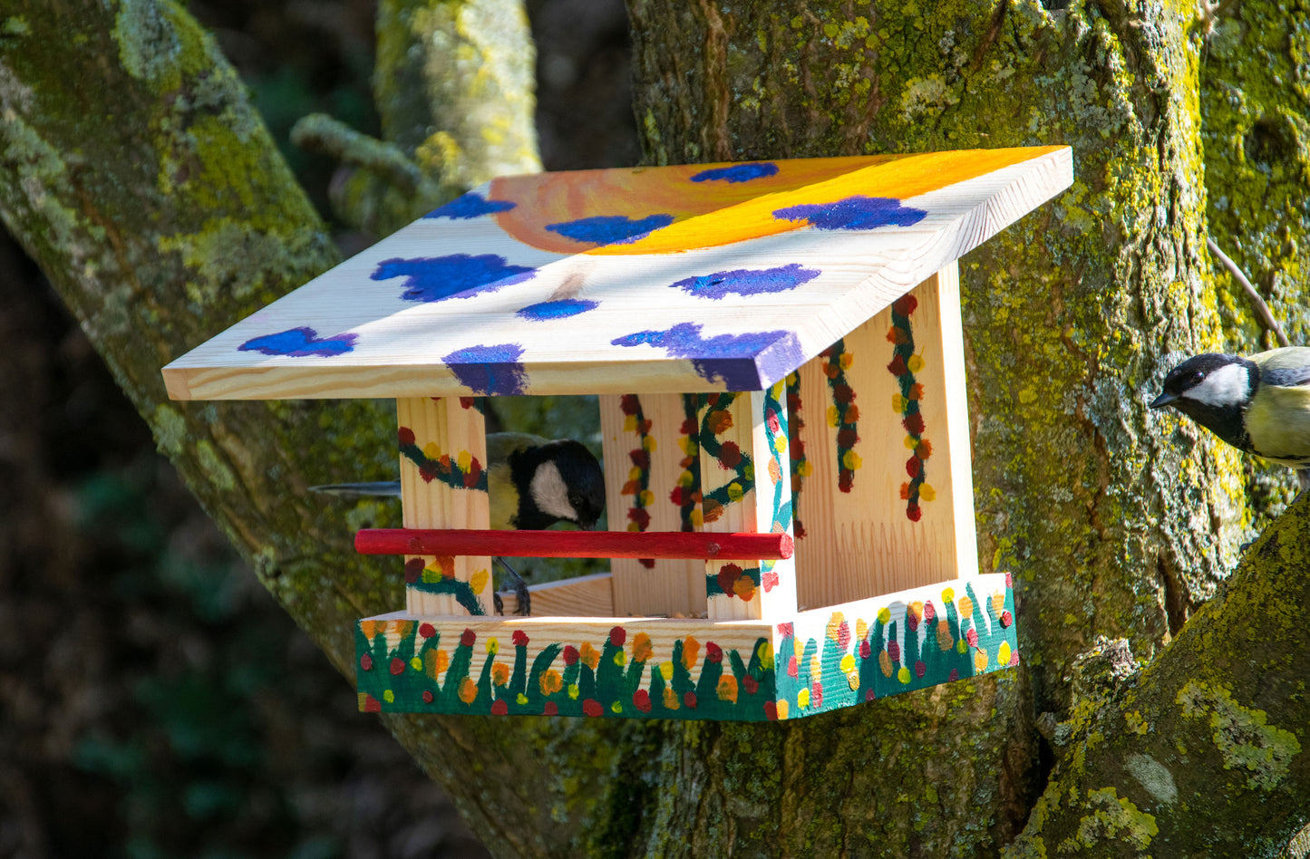 Art. 38031FSCe - Vogelfutterhaus Bausatz zum Bemalen mit 4 Farben