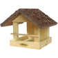 Art. 38120FSCe - FSC® Futterhaus klein aus Holz mit Rindendach