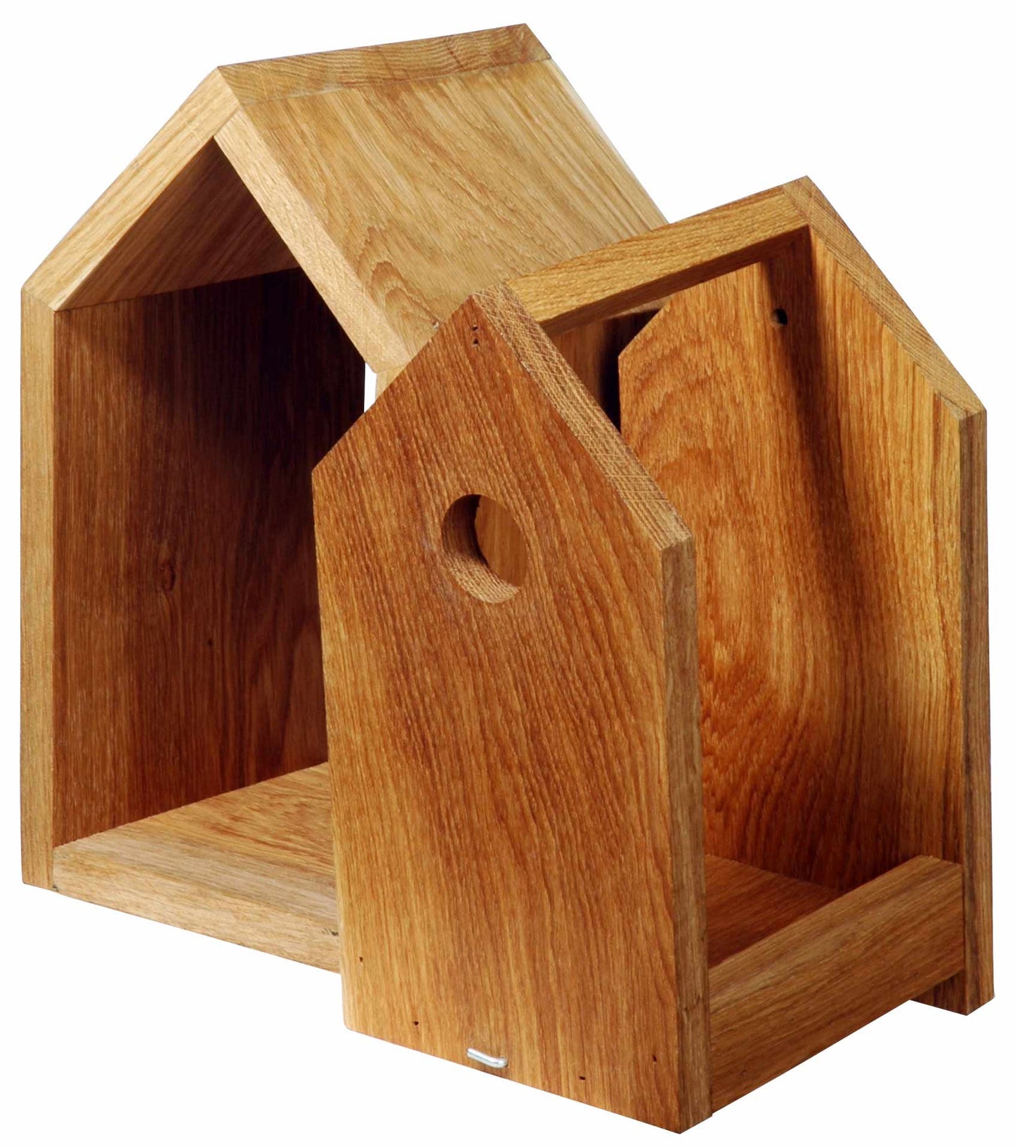 Art. 46760e - Design-Nistkasten Spitzdach | Eichenholz - Luxus-Vogelhaus.de