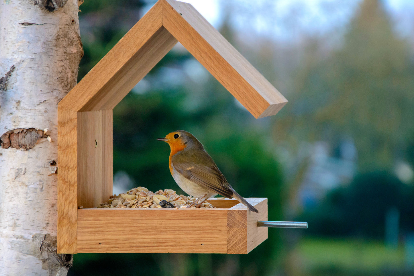 Art. 46850e - Design Vogelhaus für Wandbefestigung - Eiche