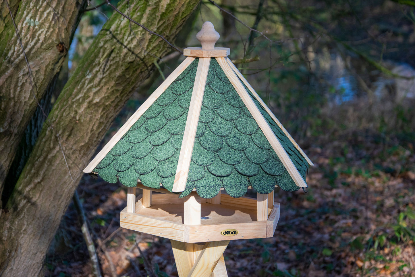 Art. 98521FSCe -Große 6-eckige Vogelvilla mit grünen Bitumenschindeln