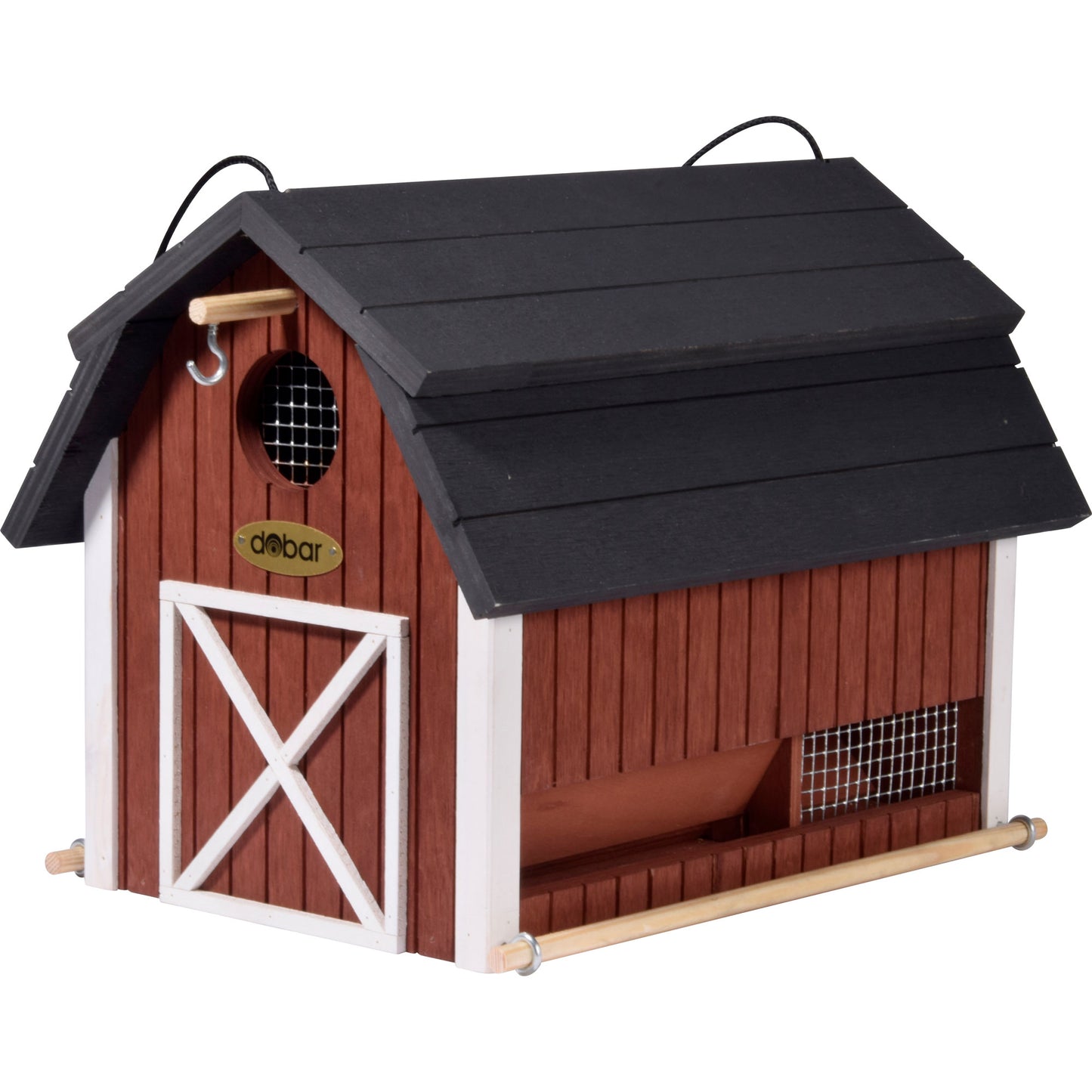 Art. 98760FSCe - Vogelfutterhaus "Katthult" Rot/Schwarz