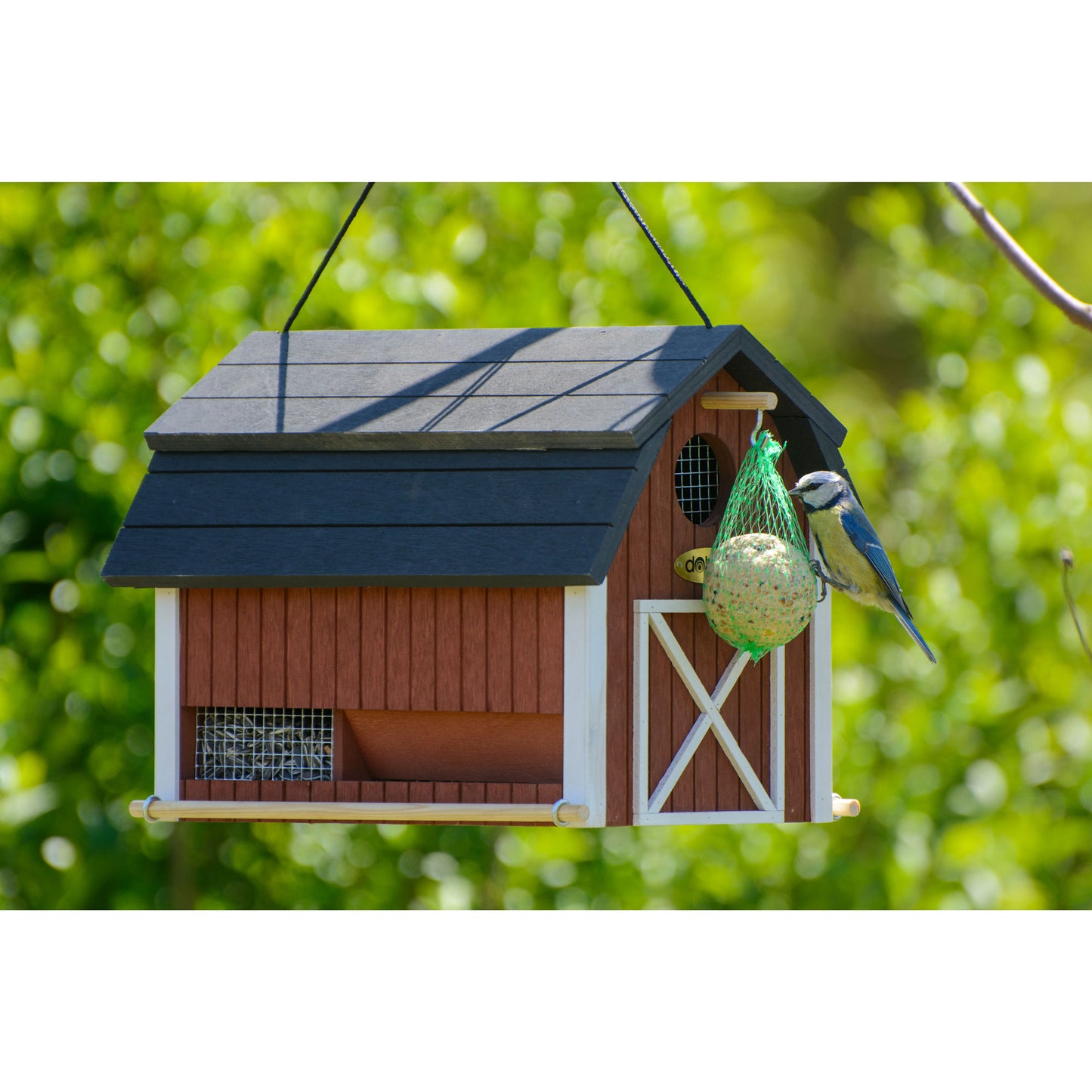 Art. 98760FSCe - Vogelfutterhaus "Katthult" Rot/Schwarz