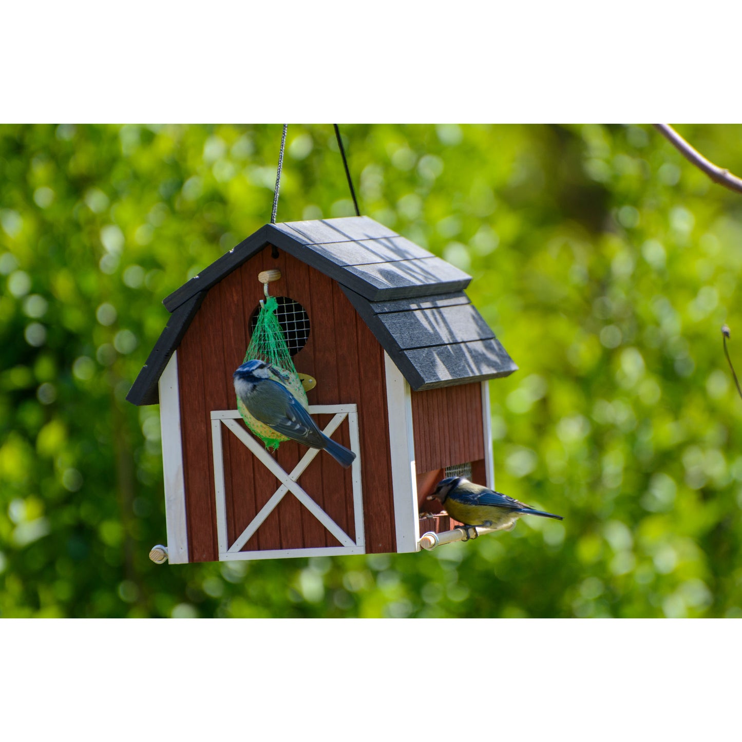 Art. 98760FSCe - Vogelfutterhaus "Katthult" Rot/Schwarz
