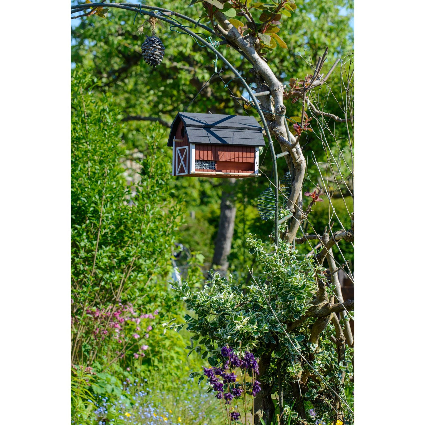 Art. 98760FSCe - Vogelfutterhaus "Katthult" Rot/Schwarz