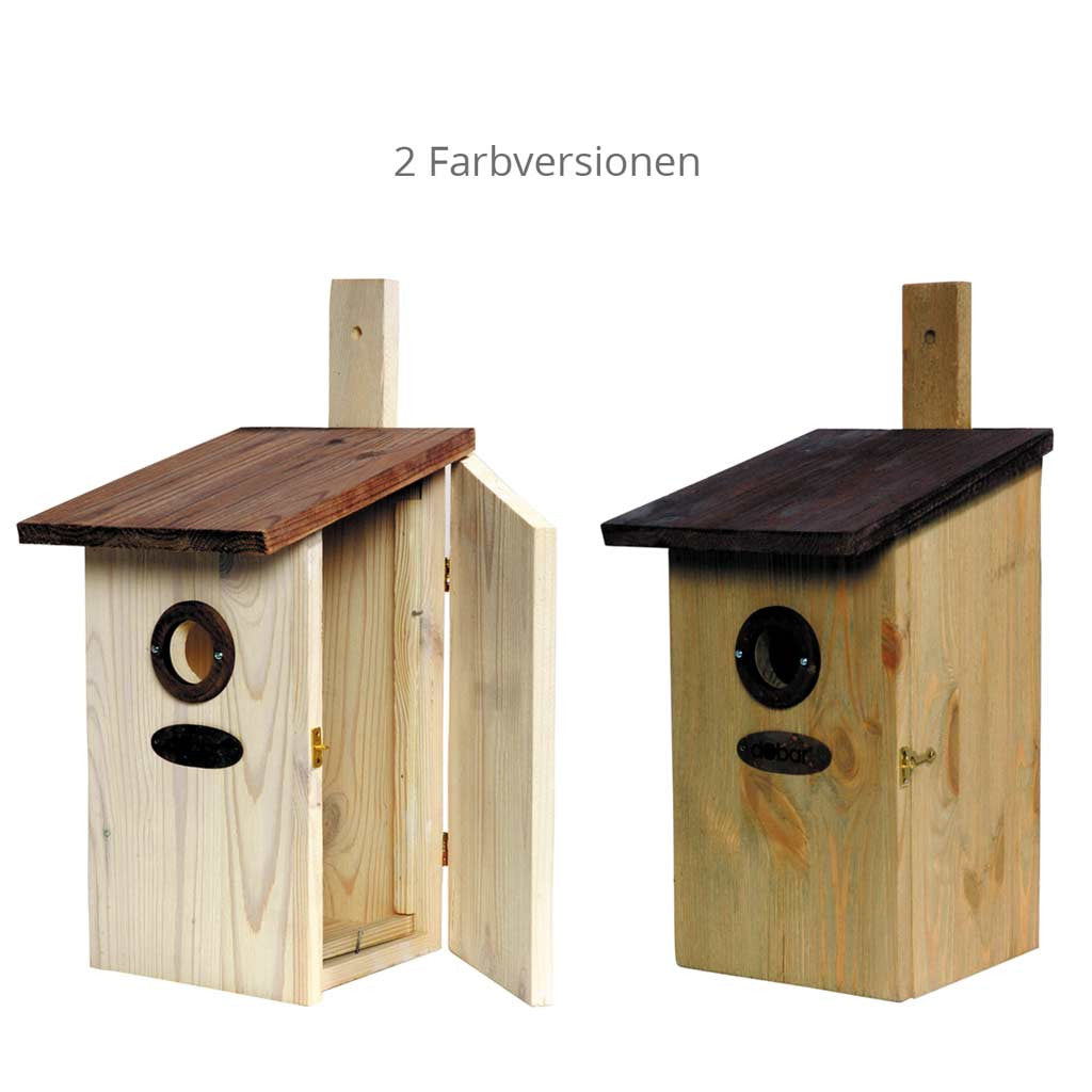 Art. 22415e, 22515e - Großer Beobachtungs-Vogelnistkasten "Einblick" in 2 Farbversionen