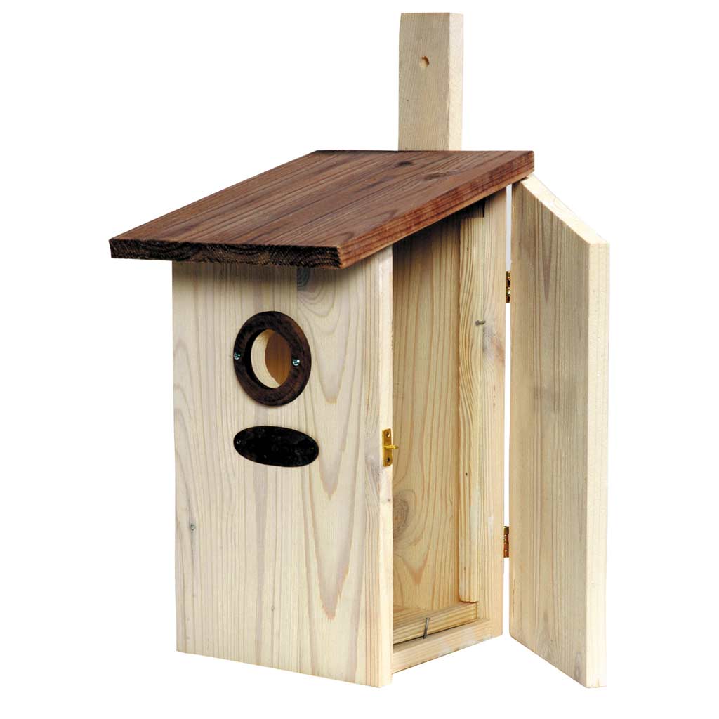 Art. 22415e, 22515e - Großer Beobachtungs-Vogelnistkasten "Einblick" in 2 Farbversionen - Luxus-Vogelhaus.de