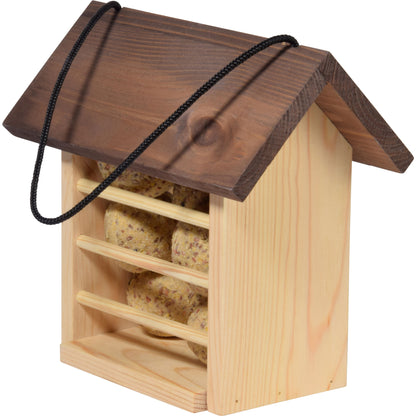 Vogel-Futterspender aus nachhaltigem Kiefernholz für Garten und Balkon
