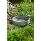 Dekorative Vogeltränke aus Zement – Kompakte Wasserstelle für Wildvögel, ideal für den Garten.
