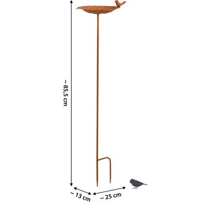 Metall Vogeltränke stehend 200 ml, mit Ständer und 1 Vogel