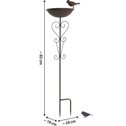 Metall Vogeltränke stehend 700 ml, mit Ständer