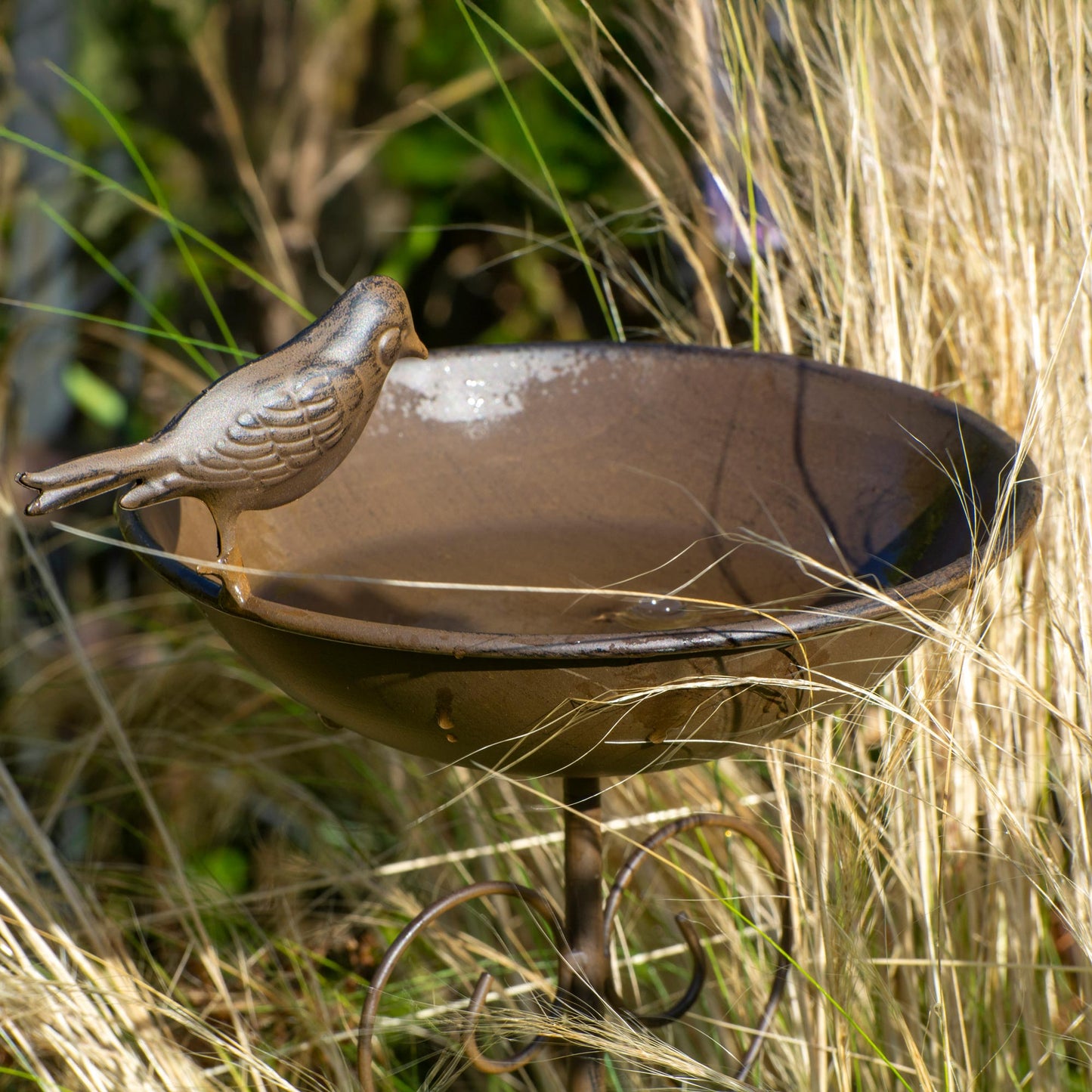 Metall Vogeltränke stehend 700 ml, mit Ständer