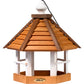 6-eckiges Vogelhaus "Goldener Oktober" in goldbrauner Optik, wetterfest aus Holz
