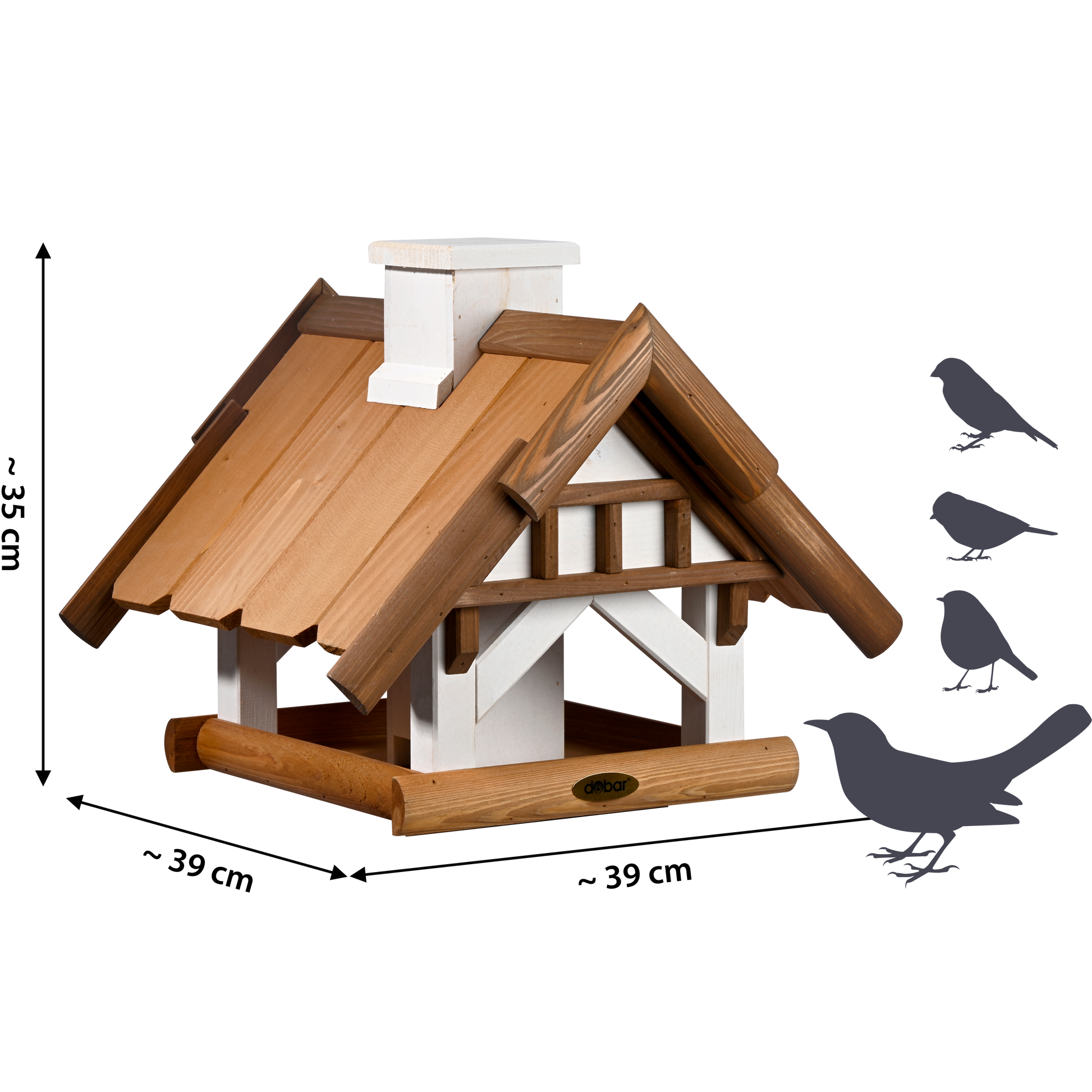 Großes green label Vogelhaus "Goldener Oktober" für Ständermontage - Luxus-Vogelhaus.de