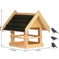 LUXUS-VOGELHAUS „Noir“ – Handgefertigtes Vogelhaus mit Bitumendach, kompatibel mit Vogelhausständern.
