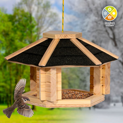 Vogelhaus "Zwart" aus Massivholz