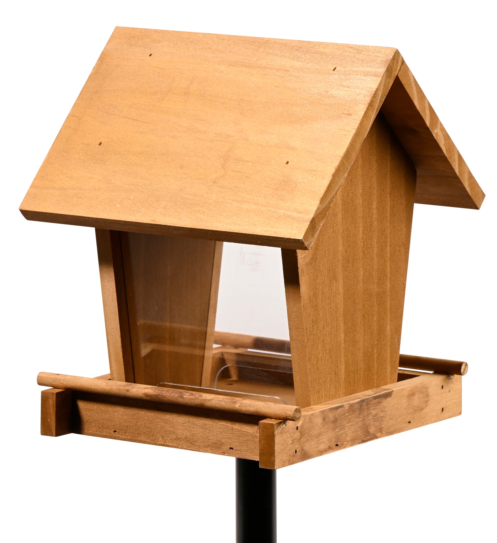 LUXUS-VOGELHAUS® Vogelfutterhaus in Golden Oak, farbig lasiert, robust und wetterfest.
