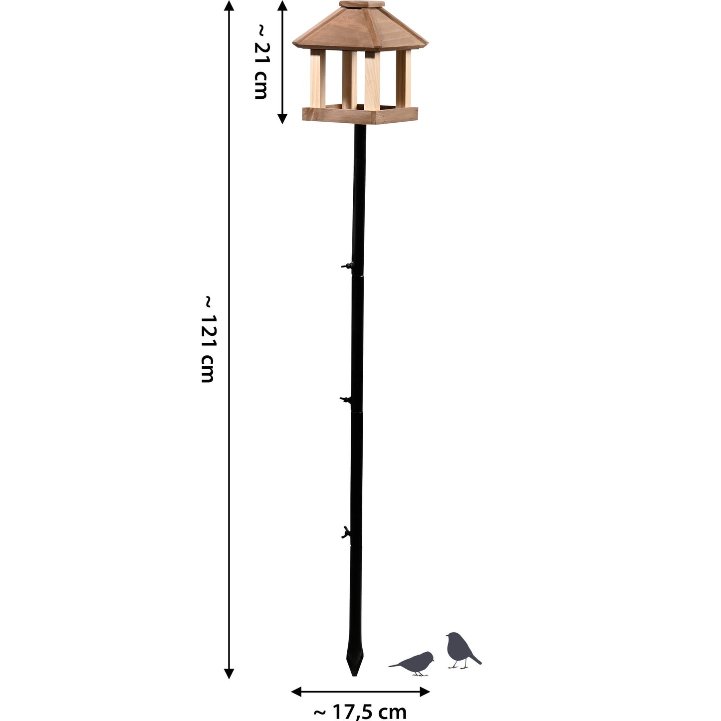 Vogelhaus mit Ständer Pyramidendach