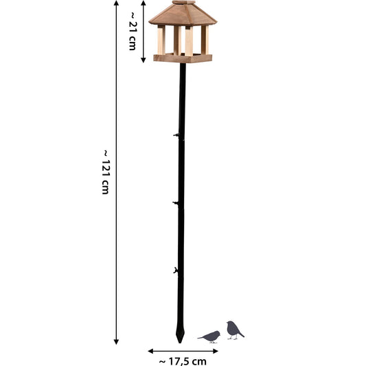 Vogelhaus mit Ständer Pyramidendach