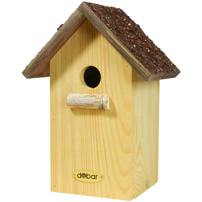 Art. 37100e - Nistkasten mit spitzem Rindendach - Luxus-Vogelhaus.de