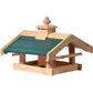 Dobar® Green Label Vogelhaus "Kulusuk" mit wetterfestem Dach in Grün, gefertigt aus massivem Kiefernholz, perfekt für die Fütterung von Vögeln.