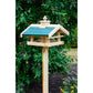 Dobar® Green Label Vogelhaus "Kulusuk" mit wetterfestem Dach in Grün, gefertigt aus massivem Kiefernholz, perfekt für die Fütterung von Vögeln.