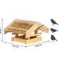 Wetterfestes Vogelfutterhaus "Arsuk" mit grünem Satteldach und großem Futtertablett