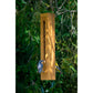 LUXUS-VOGELHAUS Futterstation – Handgefertigte Futtersäule aus Eichenholz mit UV-beständigem Acrylglas-Silo.
