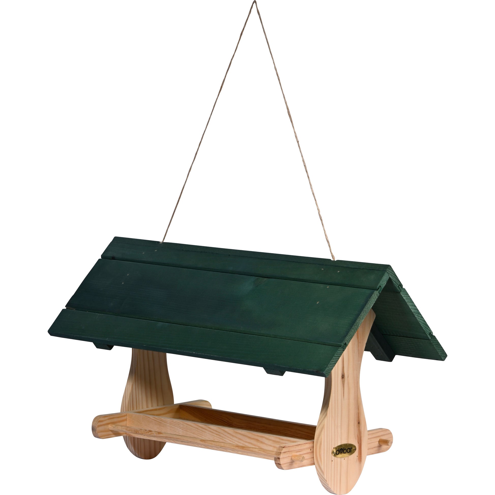 Hängendes Vogelfutterhaus "Nuuk" mit großem Futtertablett und robuster Kordel
