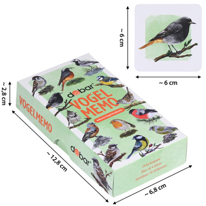 Hochwertiges Gedächtnisspiel mit Wildvogelmotiven – langlebige Spielkarten aus stabilem Papier
