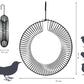Robuste Futterstelle aus schwarzer Metall-Spirale für Vögel
