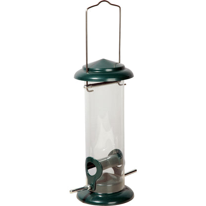 Art. 11516 - Futterspender mit Acrylglasröhre zum Aufhängen - Luxus-Vogelhaus.de