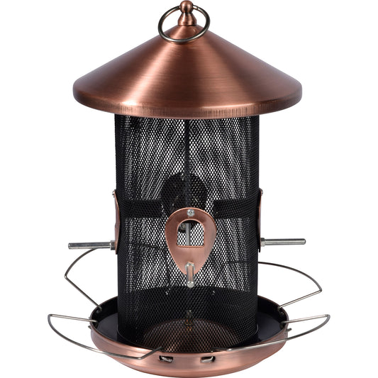 Art. 11517 - Große Futtersäule mit je vier Anflugstangen und Metallbügeln