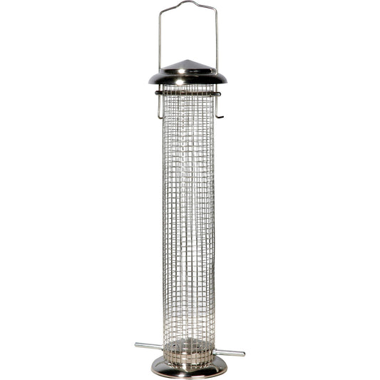 Art. 11523 - Große Futtersäule mit Gitterröhre zum Aufhängen - Luxus-Vogelhaus.de