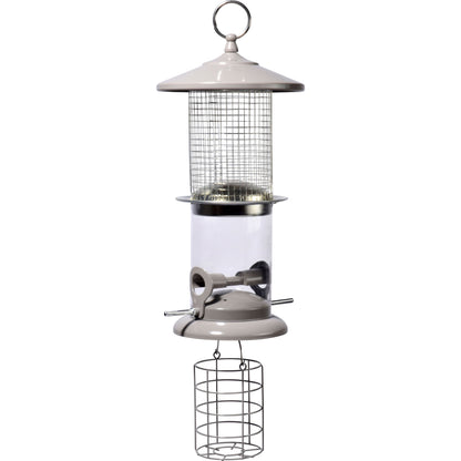Art. 11524 - Multifunktions-Futtersäule 3in1 aus Metall - Luxus-Vogelhaus.de