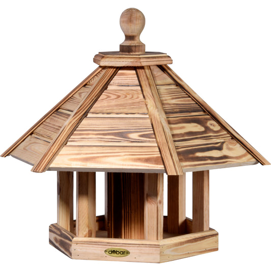 Art.18009FSCe -  Vogelhaus "Brillo" zum Aufstellen - geflammt - Luxus-Vogelhaus.de